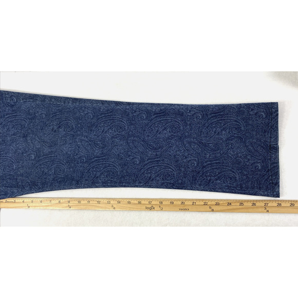 Lee Classic Fit Jeans Womens Size 14‎ Dark Wash Paisley Print Straight Stretch - Picture 9 of 12